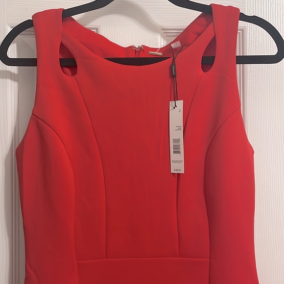 NWT TAHARI RED GERANIUM DRESS, regular size 2 - Picture 3 of 10